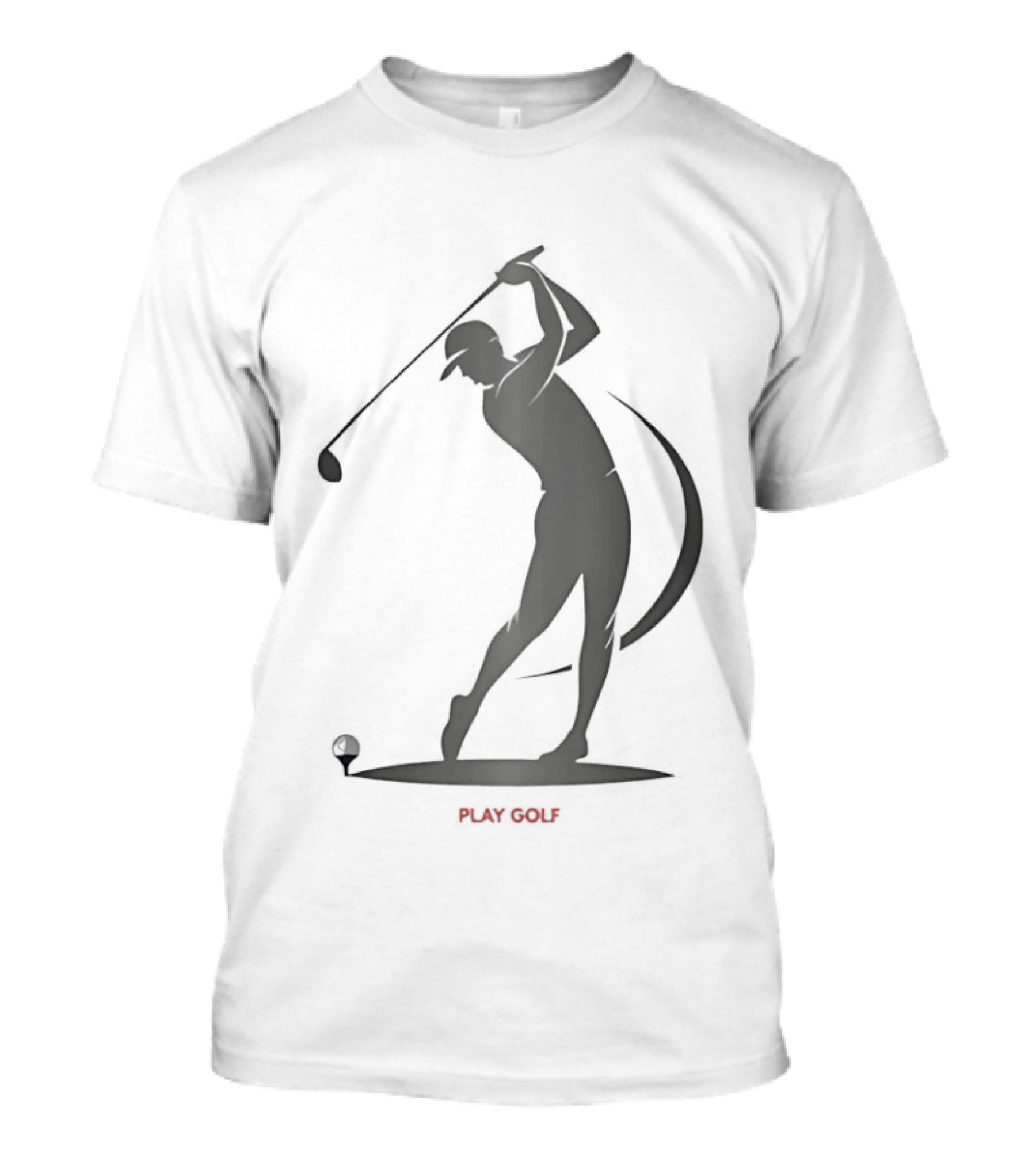 Play Golf Silhouette Of Man Swinging Club T-Shirt
