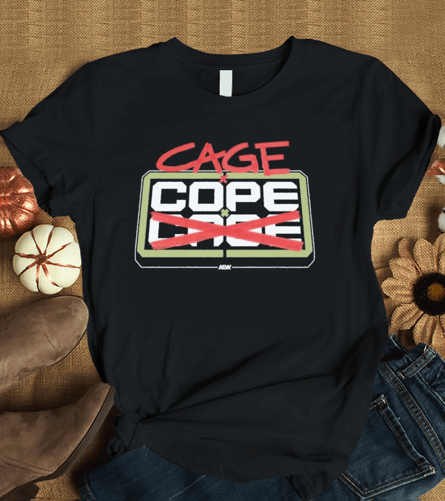 Cage Cope Cage Red Text X Mark T-Shirt