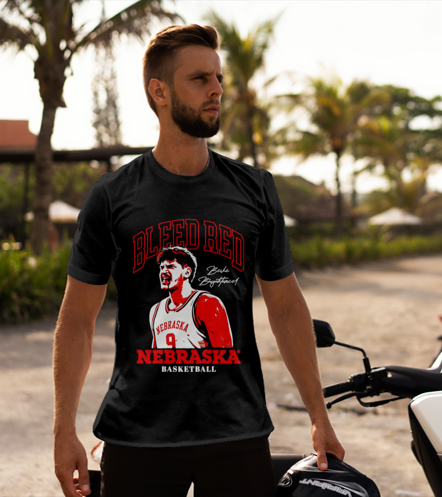 Bleed Red Berke Buyuktuncel Nebraska Basketball T-Shirt
