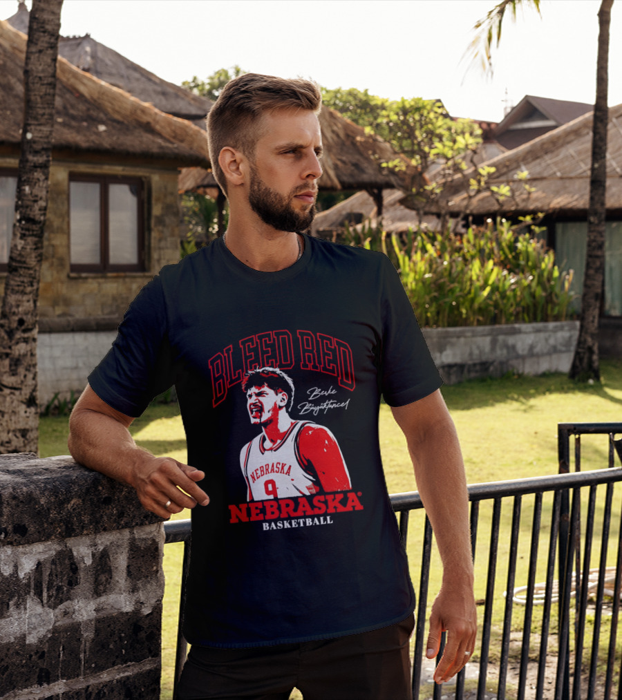 Bleed Red Berke Buyuktuncel Nebraska Basketball T-Shirt