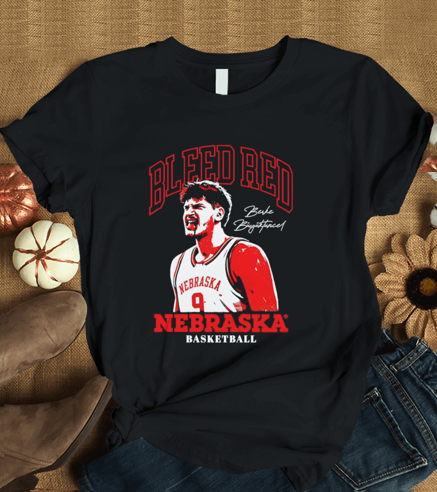 Bleed Red Berke Buyuktuncel Nebraska Basketball T-Shirt