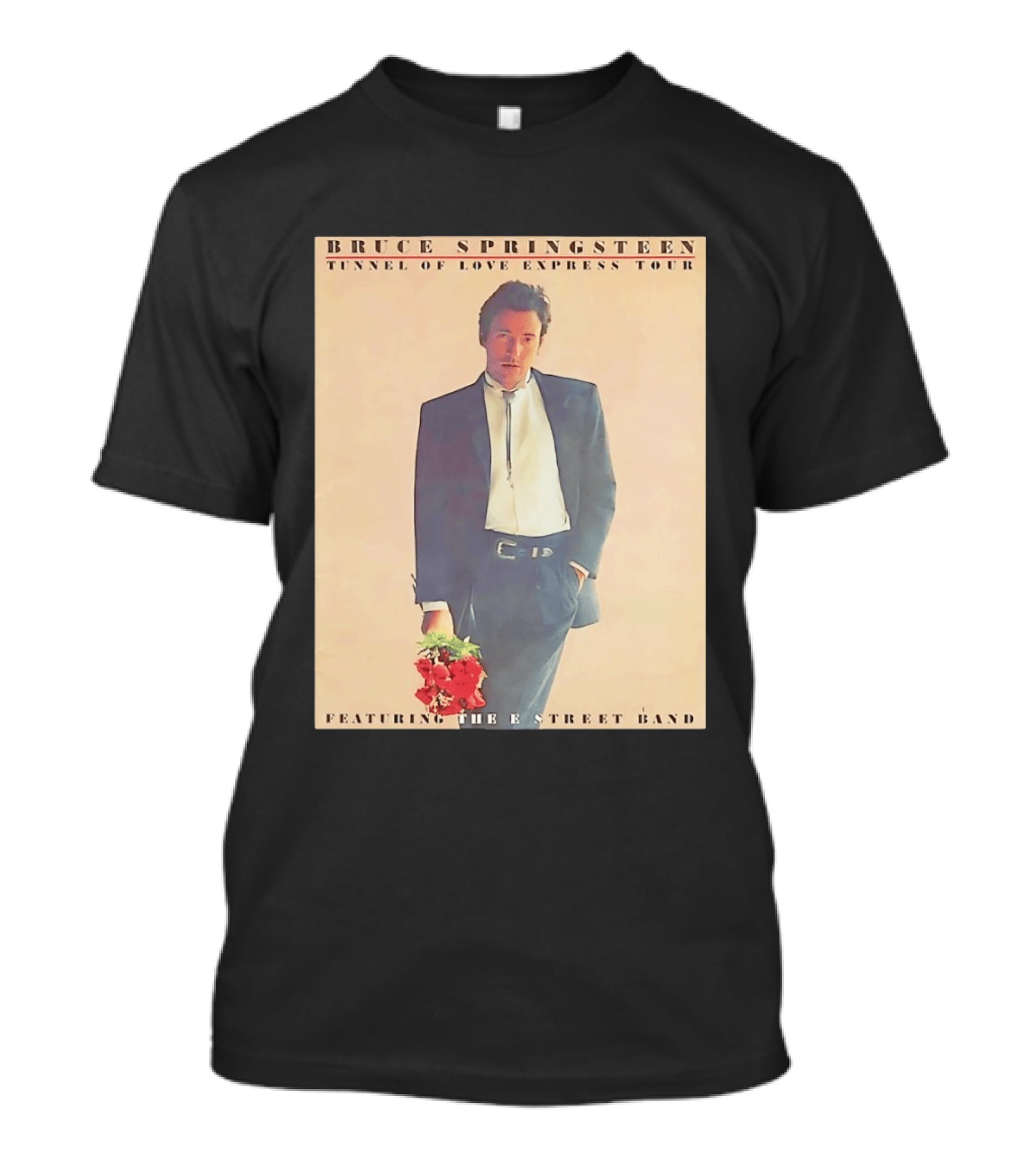 Bruce Springsteen Tunnel Of Love Express Tour Featuring The E Street Band 80s Vintage Rock Music Memorabilia T-Shirt