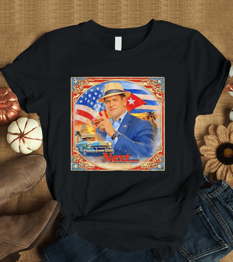 Next USA Cuban Cigar American Flag Man T-Shirt