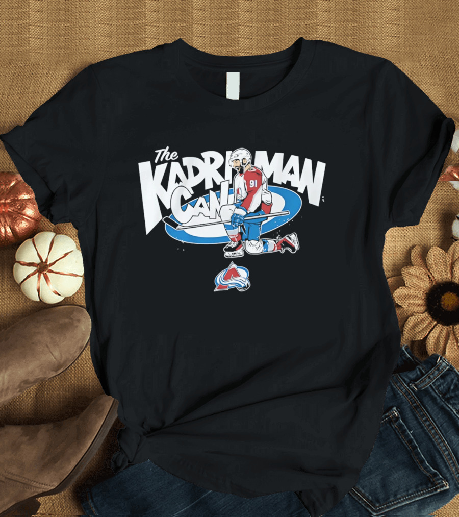Colorado Avalanche The Kadri Man Can 91 Cartoon T-Shirt