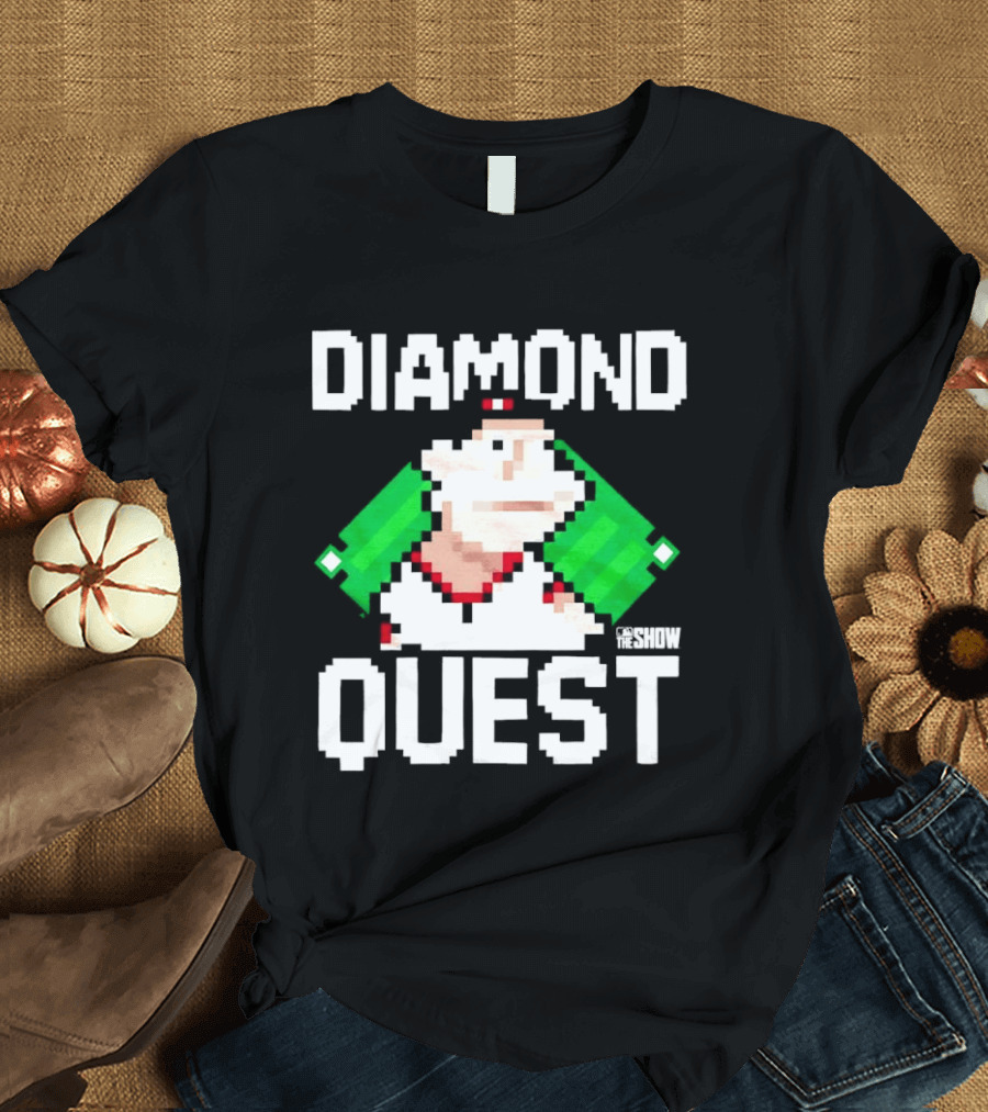 MLB The Show Diamond Quest Pixelated Baseball Adventure T-Shirt