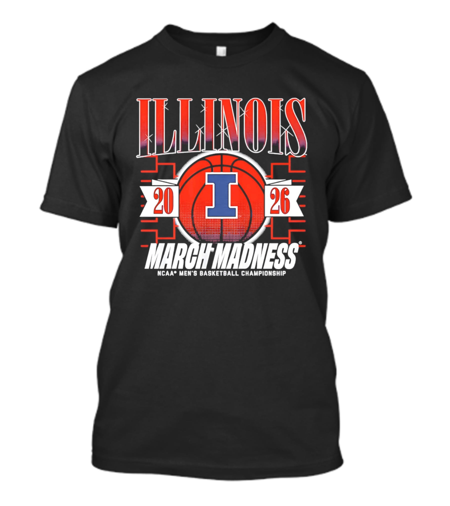 Illinois Fighting Illini 2026 NCAA Men's Basketball March Madness Championship T-Shirt