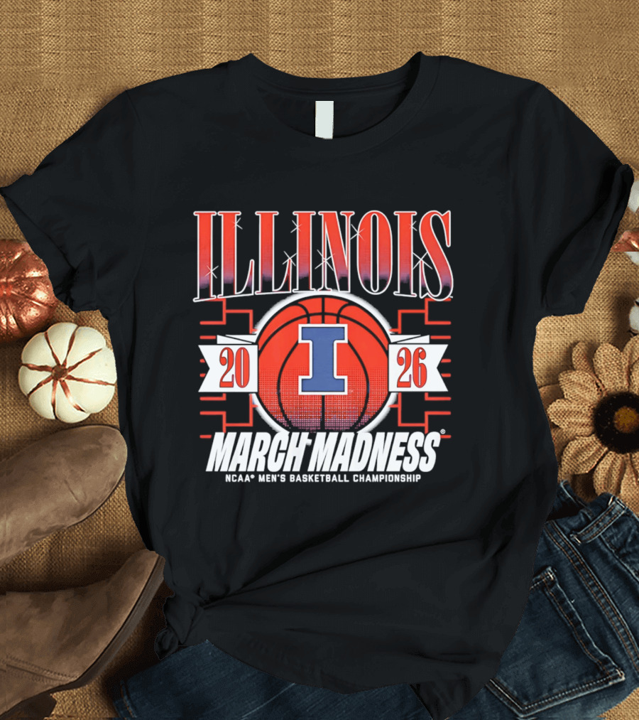 Illinois Fighting Illini 2026 NCAA Men's Basketball March Madness Championship T-Shirt