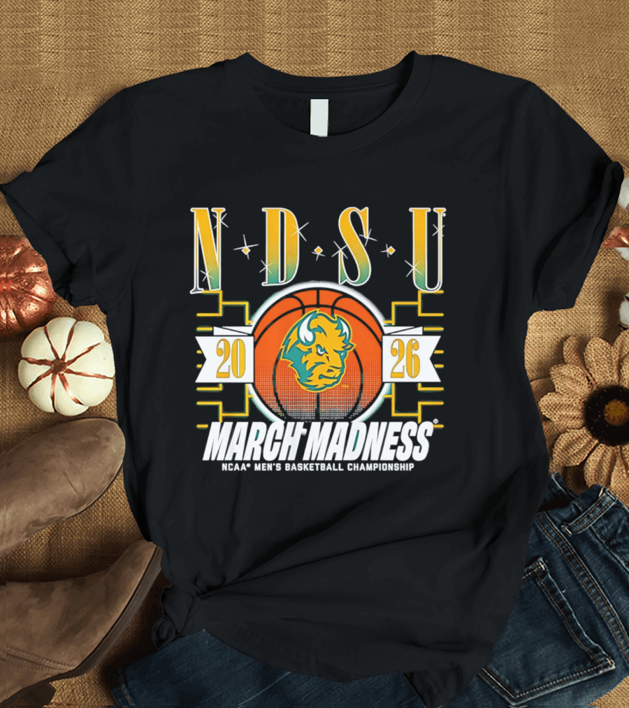 NDSU Bison 2026 March Madness NCAA Men's Basketball Championship T-Shirt
