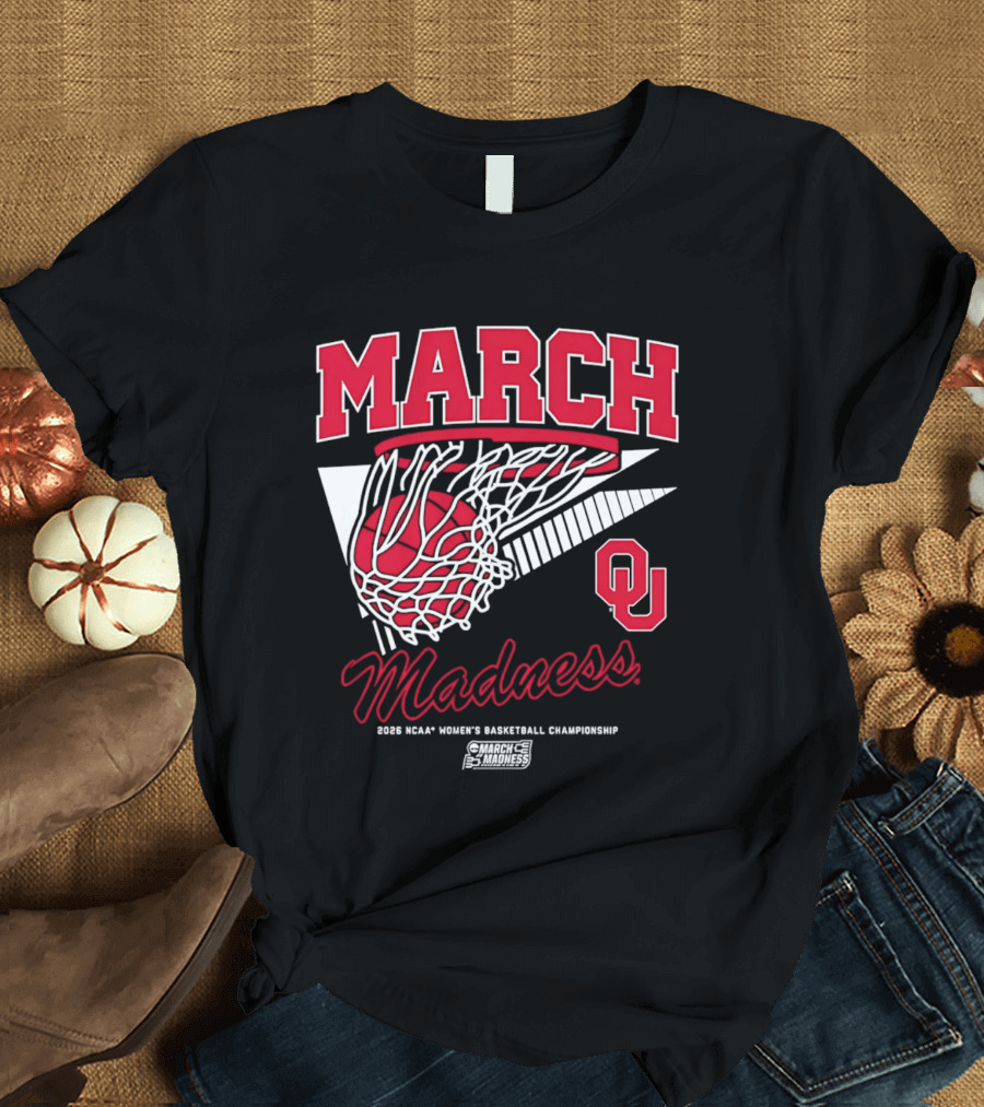 Oklahoma Sooners March Madness 2026 NCAA Women's Basketball Championship T-Shirt