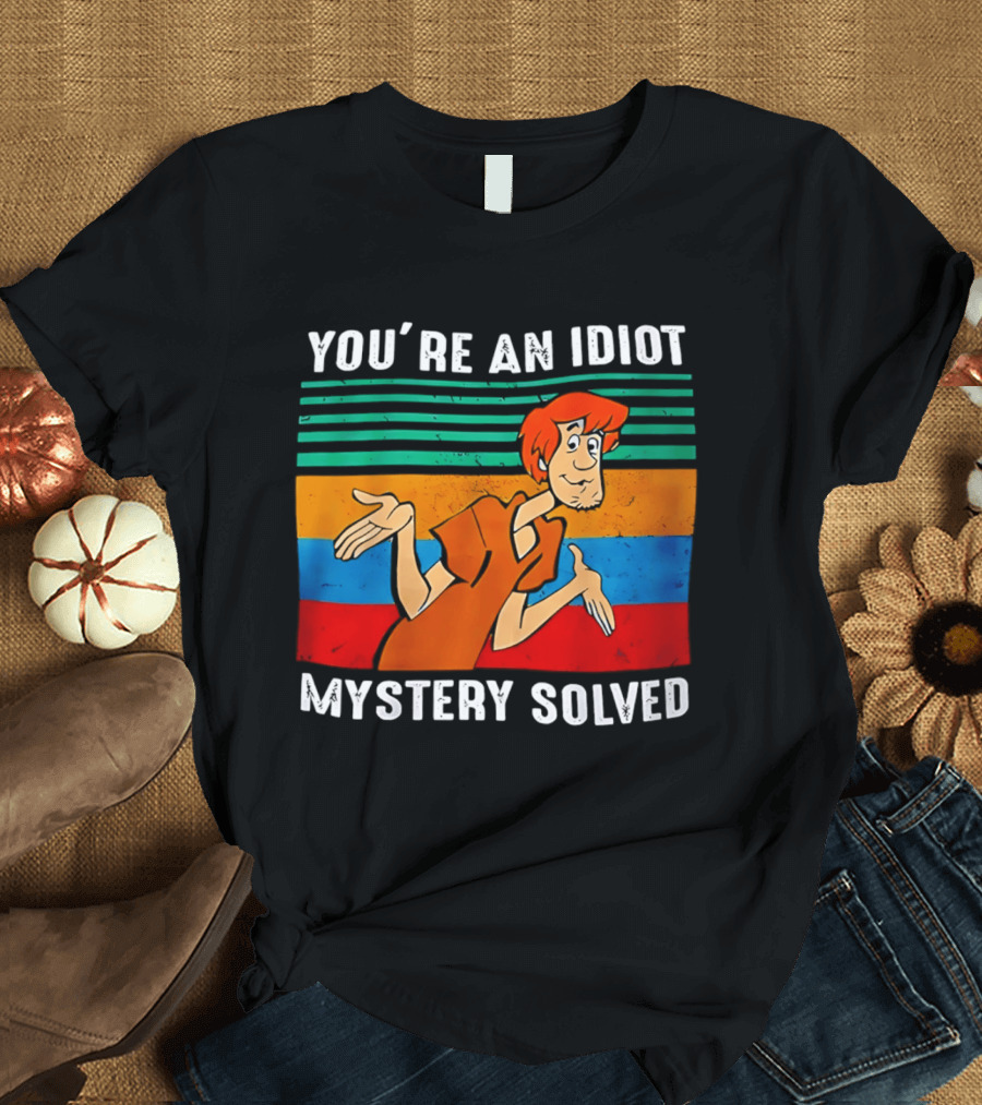 You're An Idiot Mystery Solved Shaggy T-Shirt
