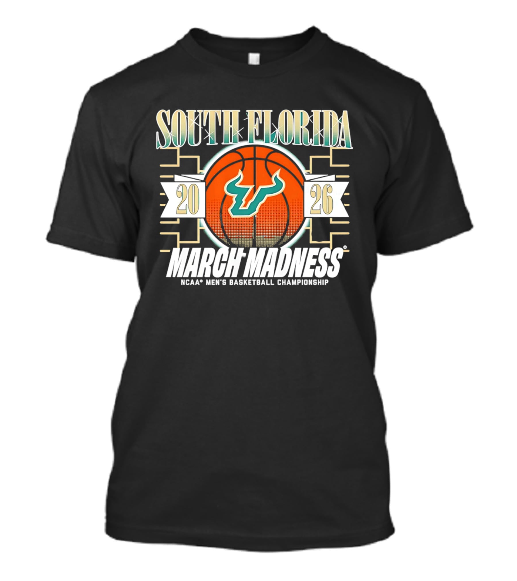 USF Bulls NCAA Men's Basketball South Florida 2026 March Madness Championship T-Shirt