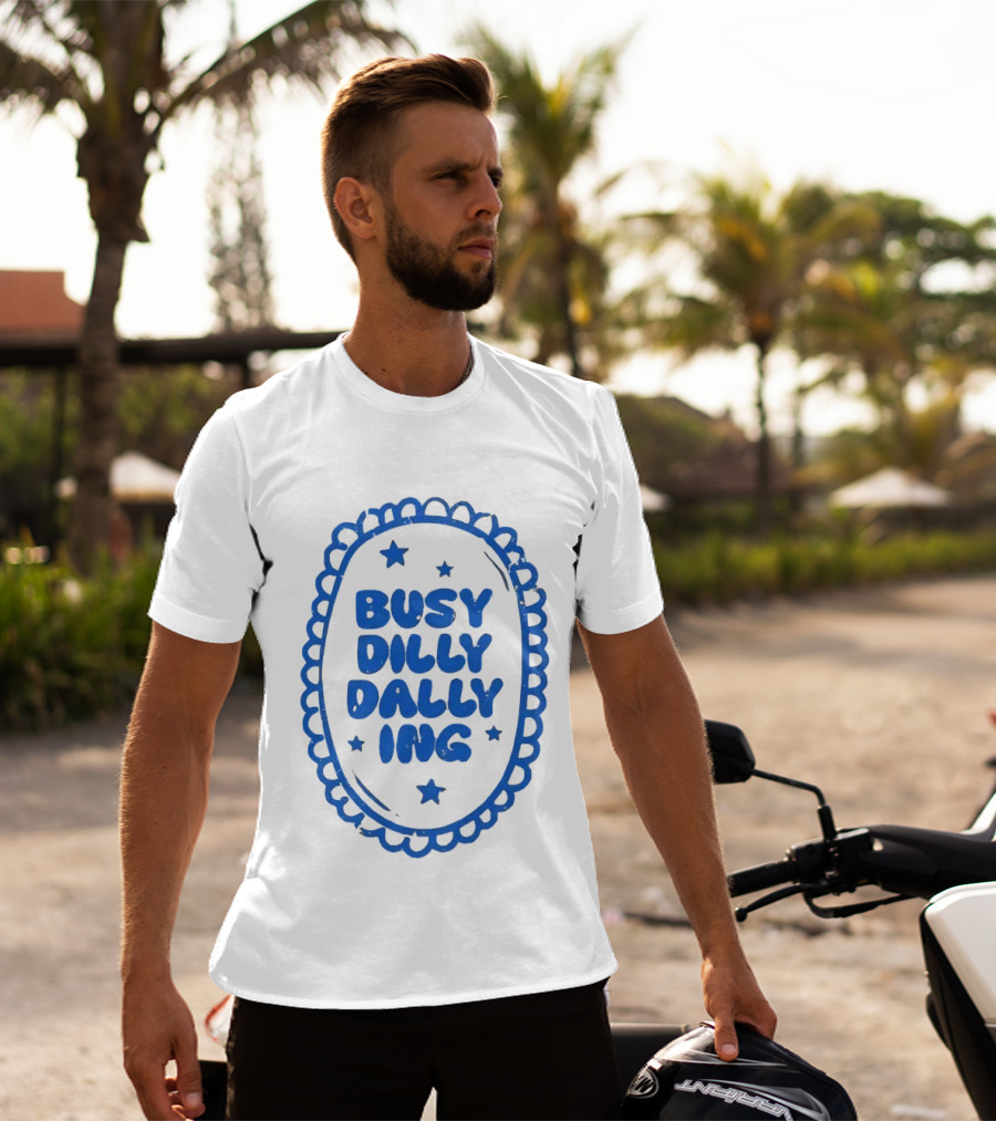 Busy Dilly Dally Inc Stars Oval Frame T-Shirt