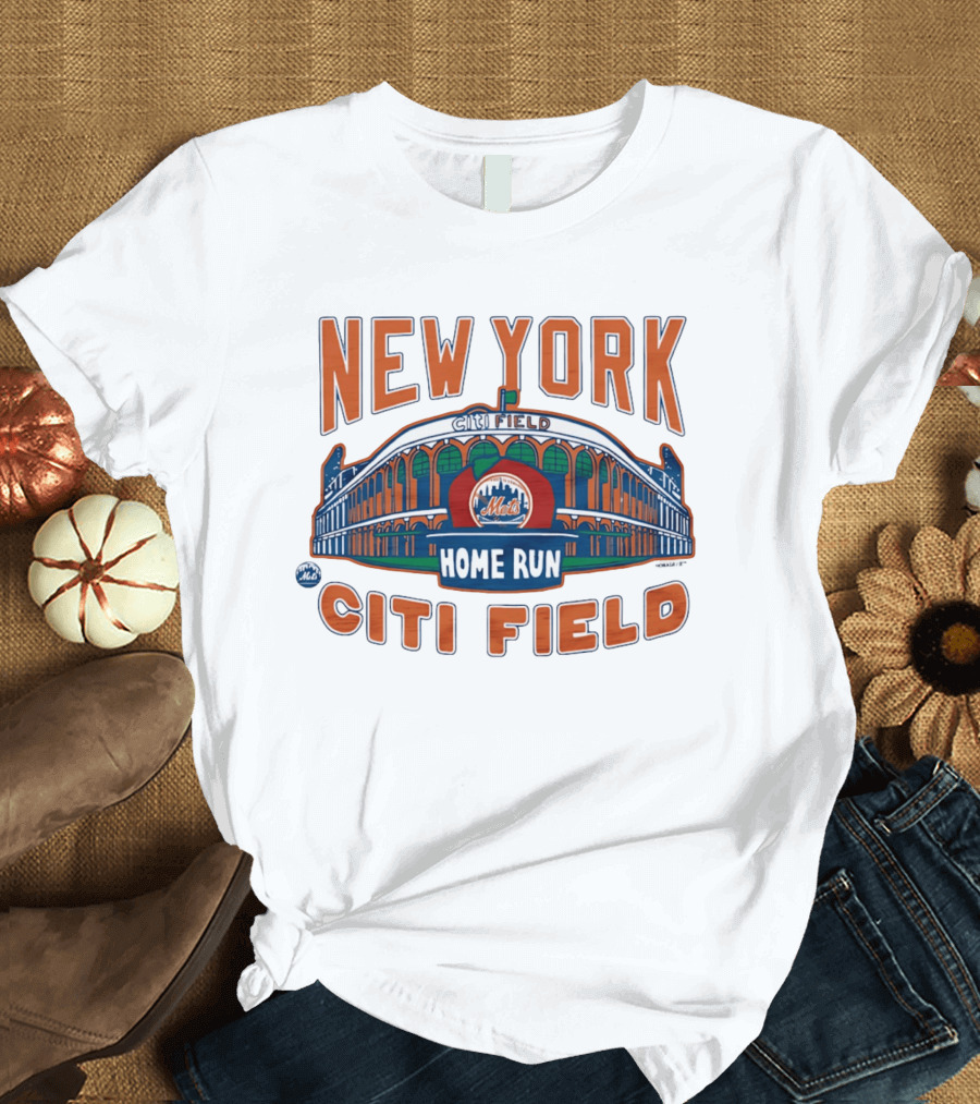 New York Mets Citi Field Home Run Mets Stadium T-Shirt
