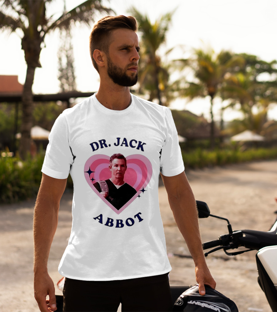 Dr. Jack Abbot Heart Retro Style Pink And Blue T-Shirt