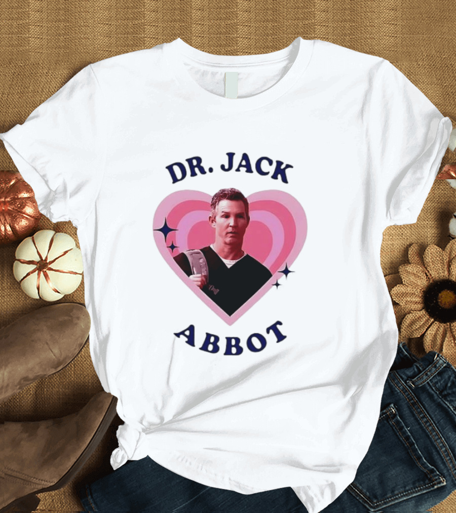 Dr. Jack Abbot Heart Retro Style Pink And Blue T-Shirt