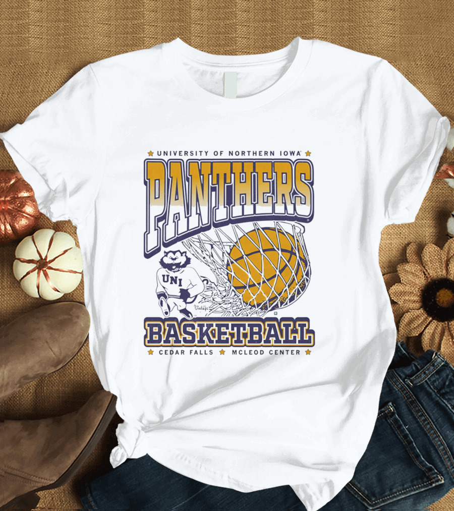 University Of Northern Iowa Panthers Basketball Cedar Falls McLeod Center UNI Panthers T-Shirt