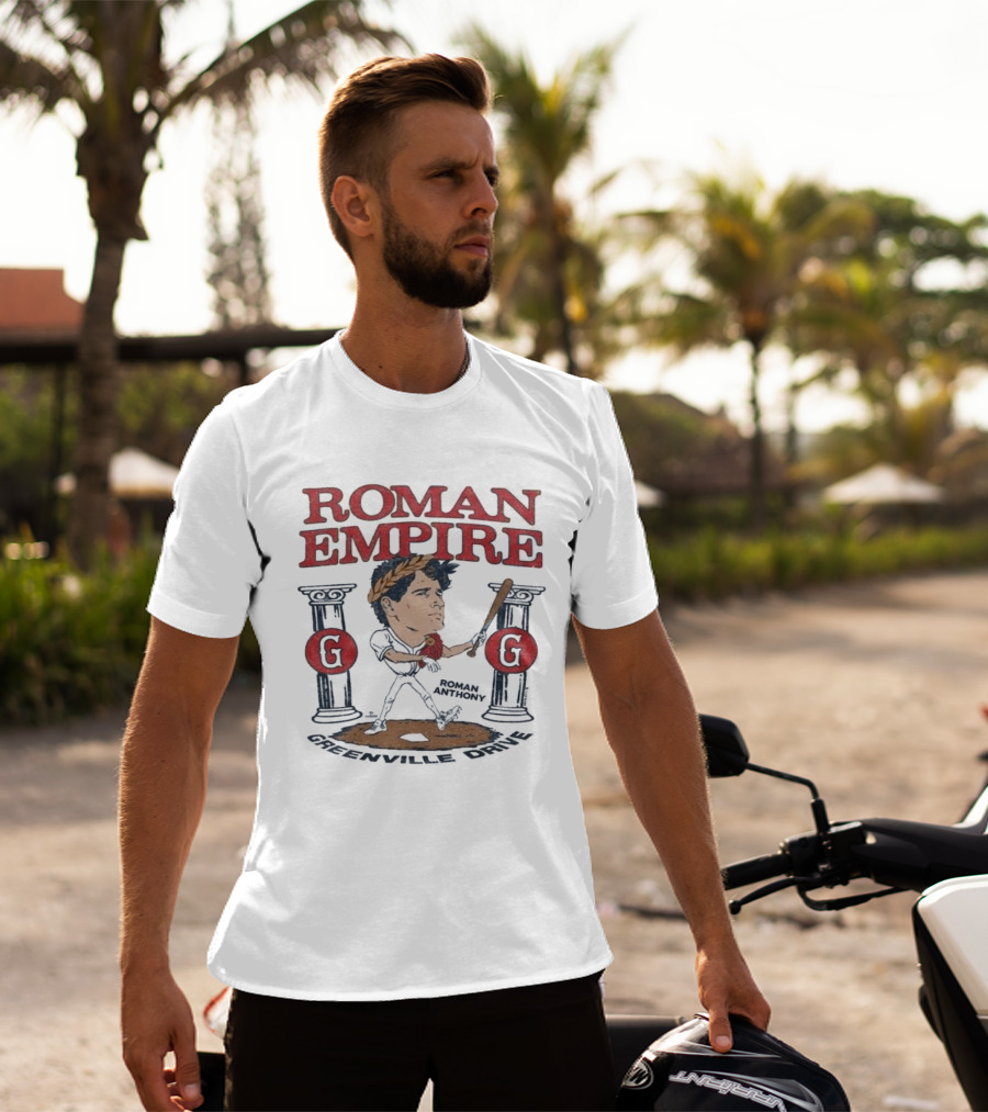 Roman Empire Greenville Drive Roman Anthony Baseball Player T-Shirt