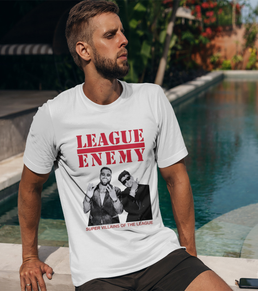 League Enemy Super Villains Of The League Patrick Mahomes Travis Kelce T-Shirt