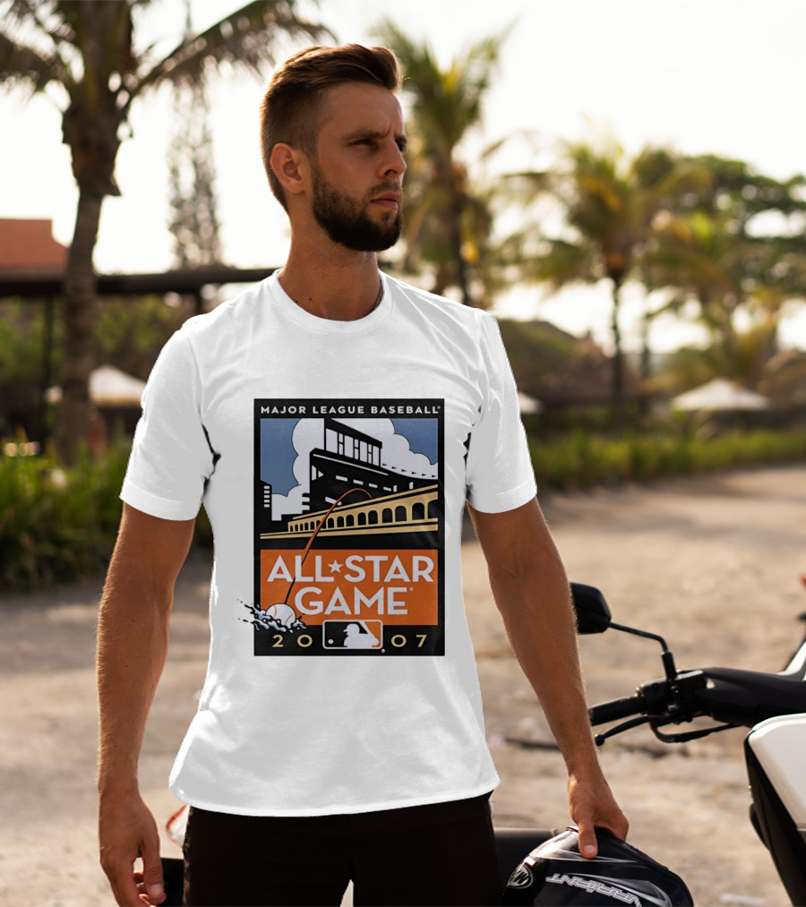 Major League Baseball All Star Game 2007 Stadium Illustrations T-Shirt