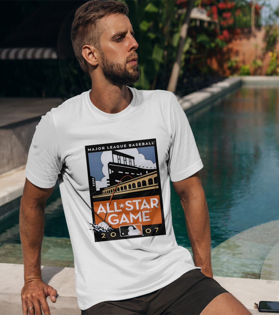 Major League Baseball All Star Game 2007 Stadium Illustrations T-Shirt