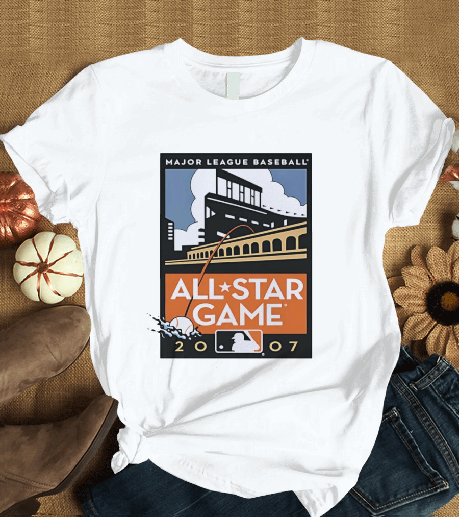 Major League Baseball All Star Game 2007 Stadium Illustrations T-Shirt