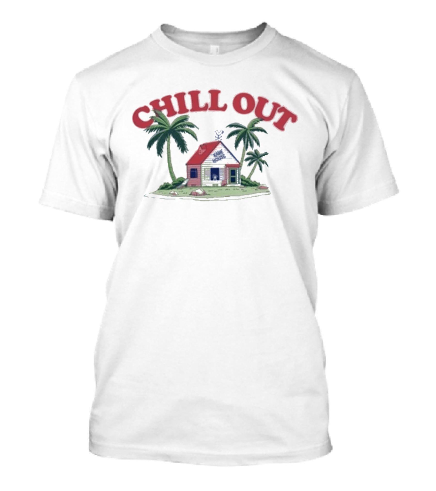 Dragon Ball Kame House Chill Out Master Roshi Relaxation Scene T-Shirt