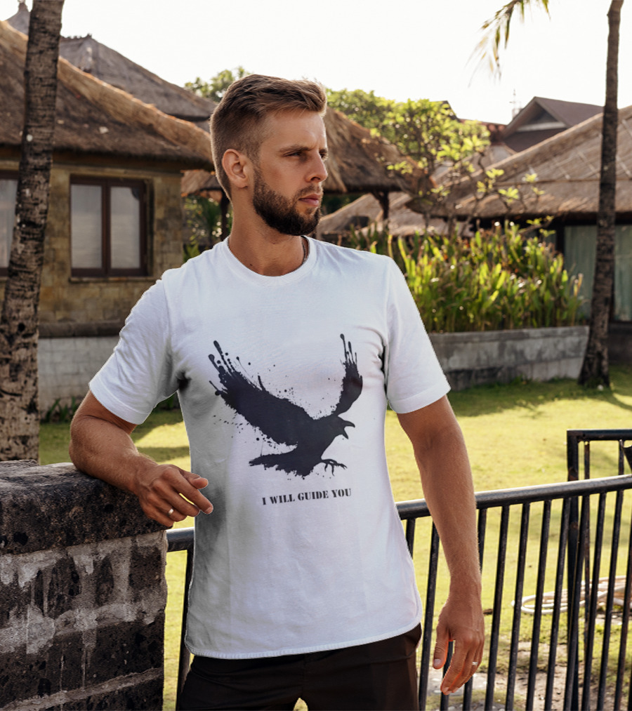 Raven I Will Guide You Splatter T-Shirt