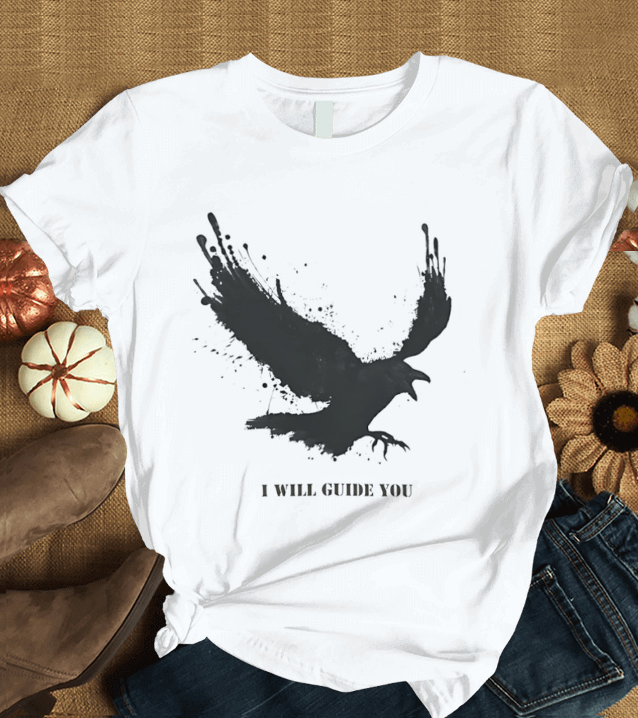 Raven I Will Guide You Splatter T-Shirt