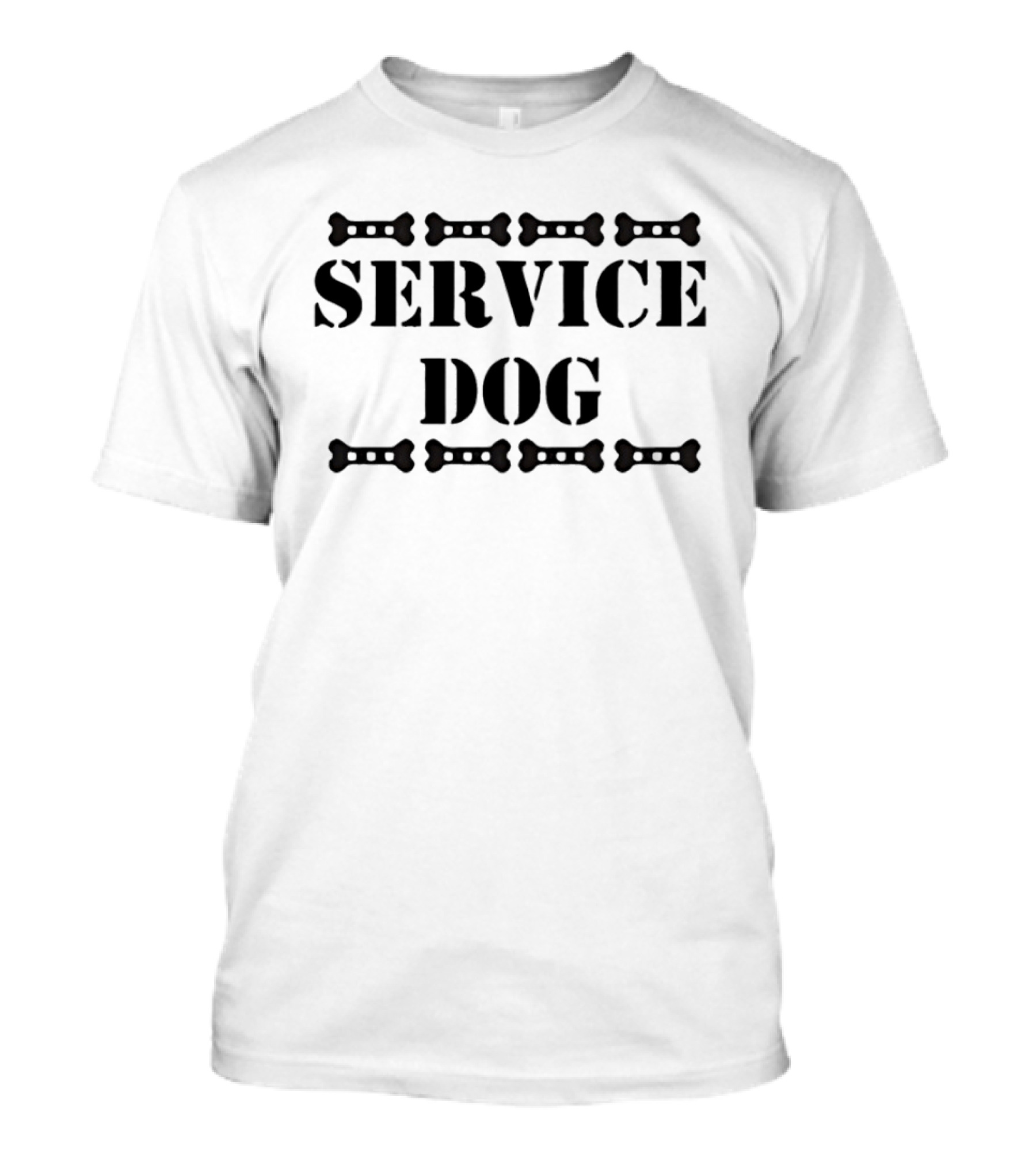 Service Dog Bones Shape T-Shirt