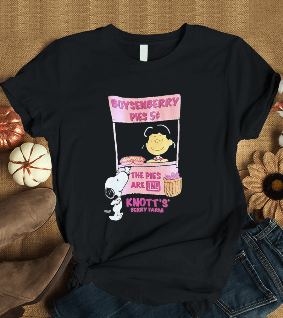 Peanuts Boysenberry Pies 5¢ The Pies Are In Knott's Berry Farm T-Shirt