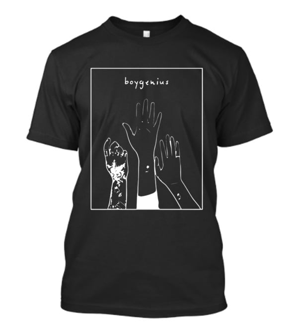 Boygenius Three Raised Hands White Line T-Shirt