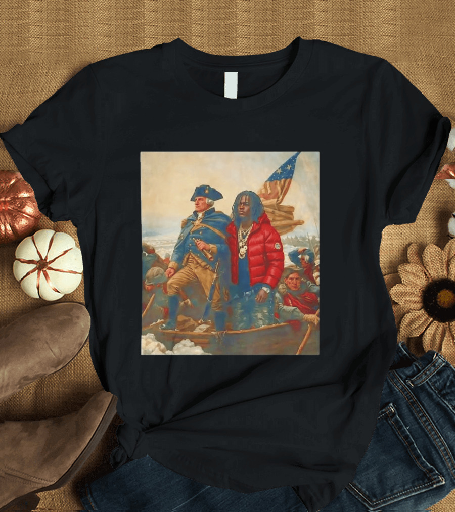 Washington Crossing The Delaware With Chief Keef Collaboration T-Shirt