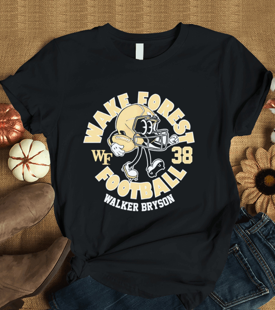 Walkers Bryson 38 Wake Forest Demon Deacons NCAA Football T-Shirt