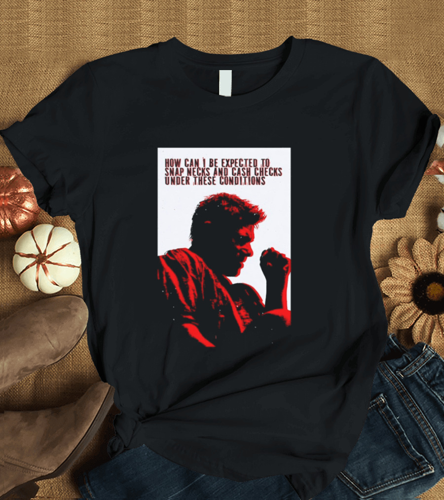 How Can I Be Expected To Snap Necks And Cash Checks Under These Conditions T-Shirt