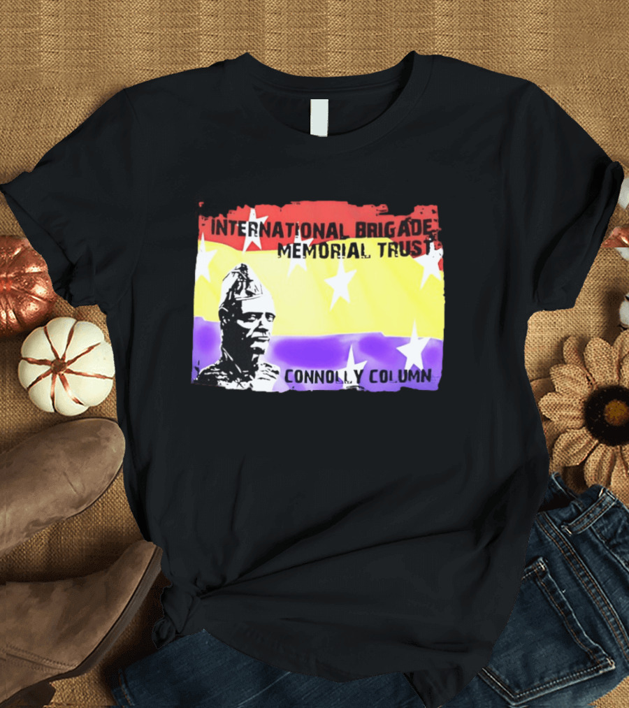 International Brigade Memorial Trust Connolly Column Star Flag T-Shirt