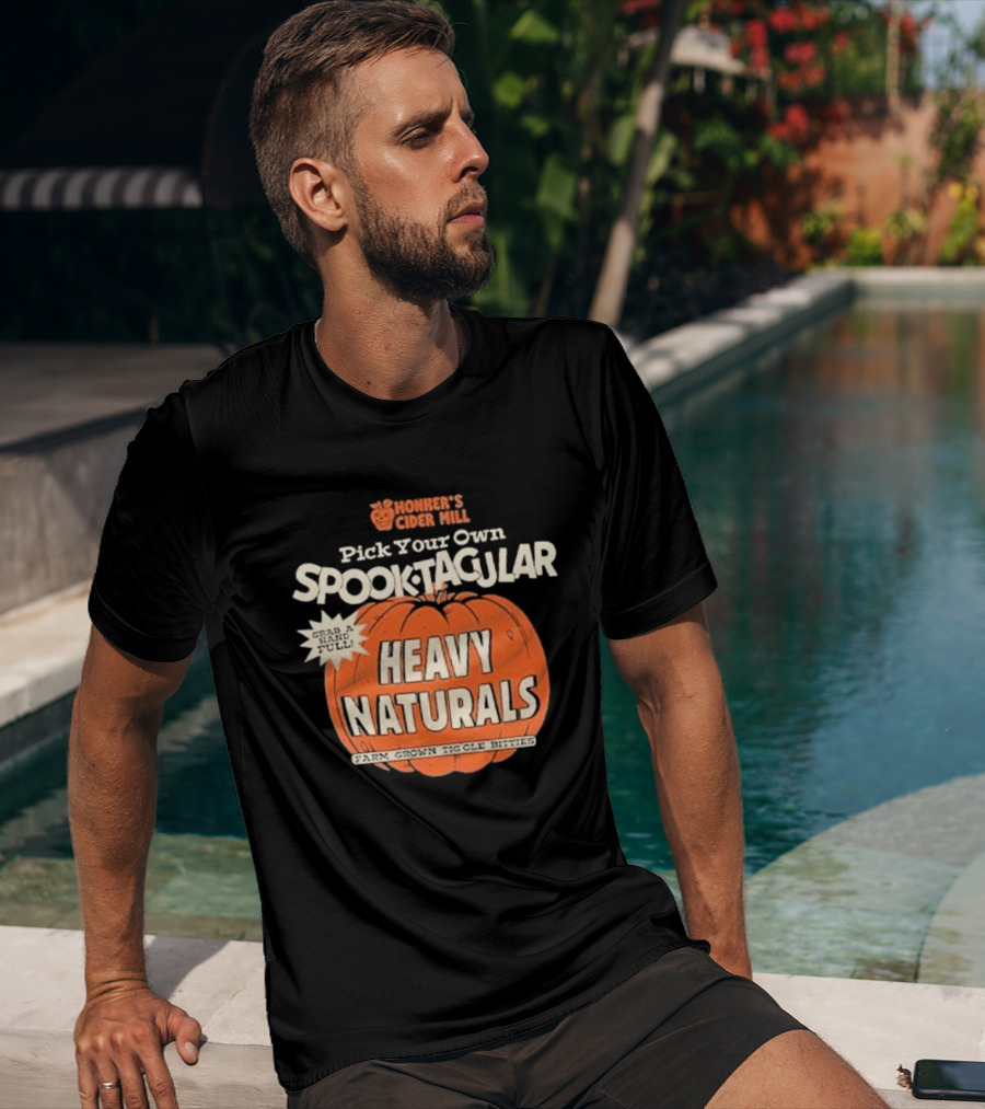 Hohner's Cider Mill Pick Your Own Spooktacular Heavy Naturals Pumpkin T-Shirt