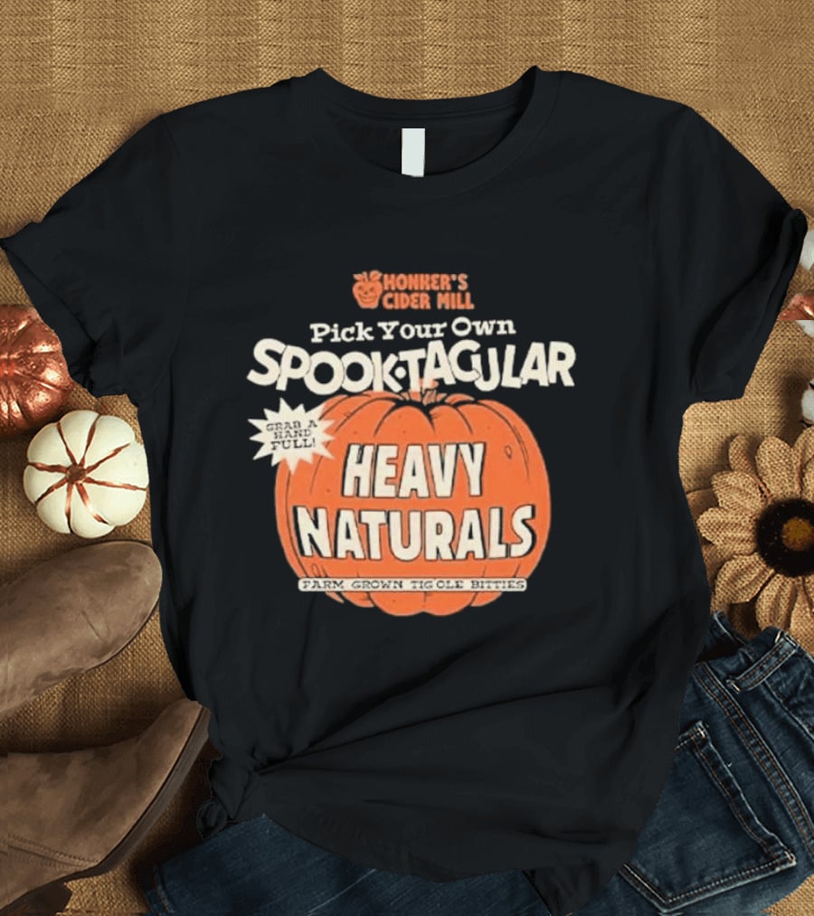 Hohner's Cider Mill Pick Your Own Spooktacular Heavy Naturals Pumpkin T-Shirt