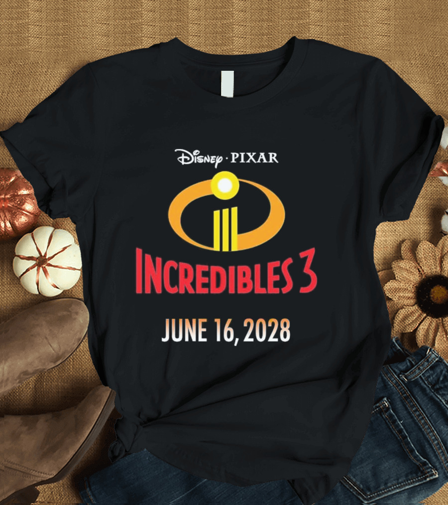 Disney Pixar Incredibles 3 June 16 2028 T-Shirt