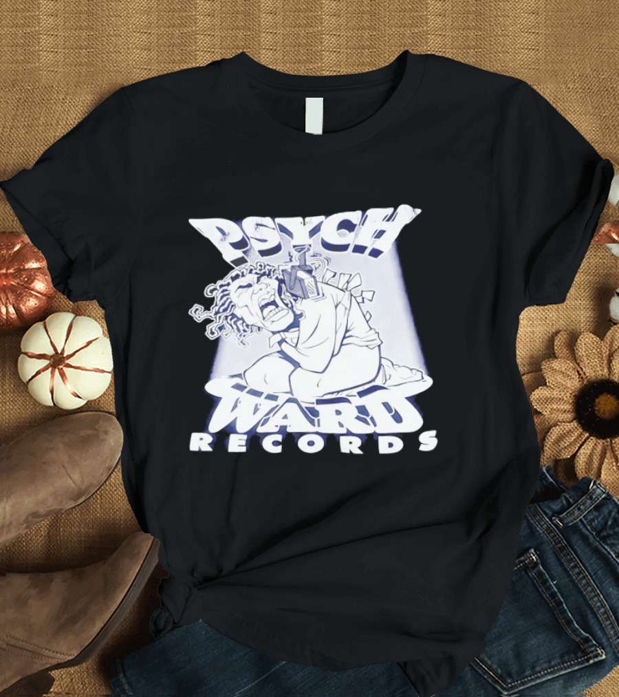 Psych Ward Records Crying Character With Microphone T-Shirt