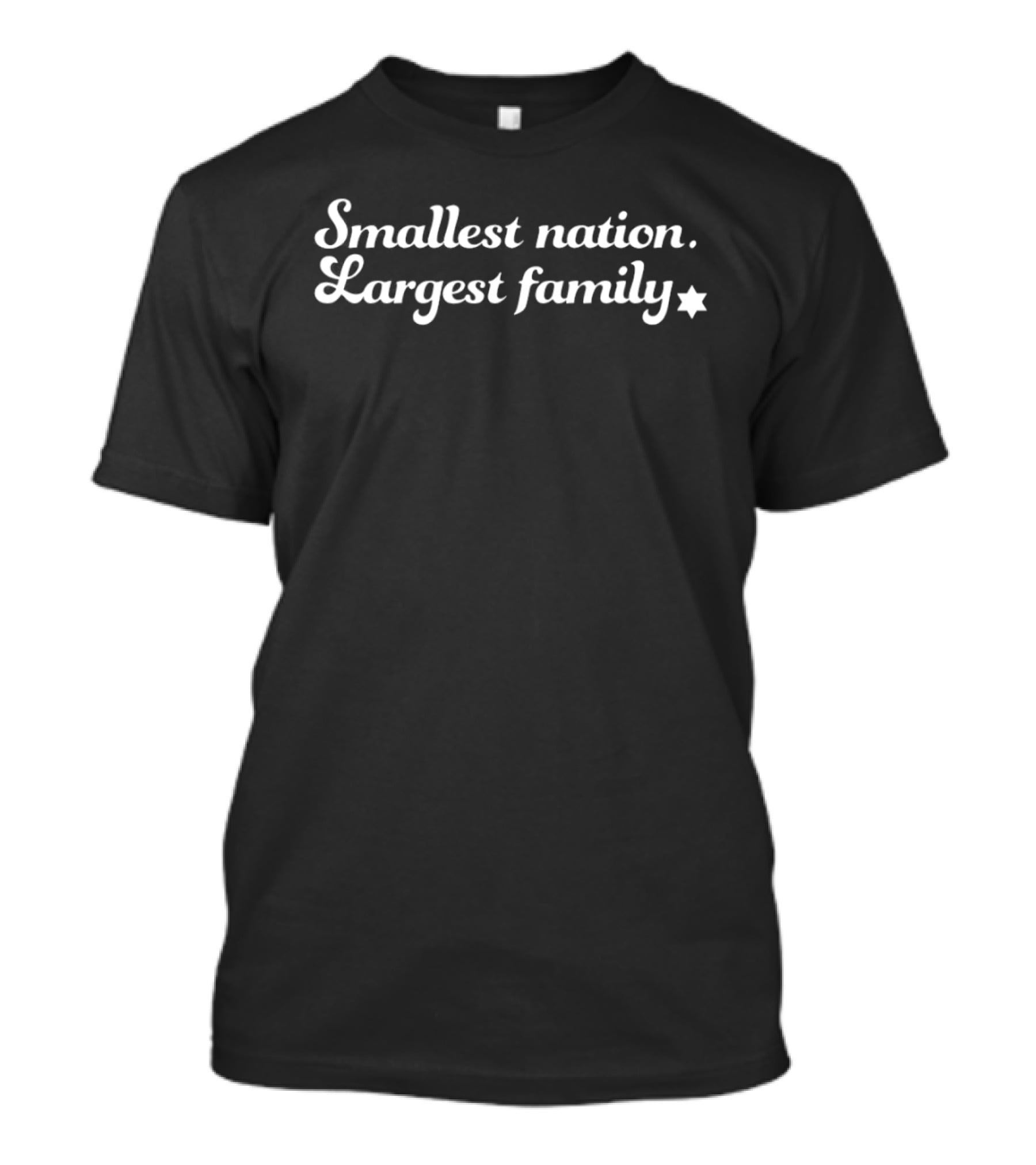 Smallest Nation Largest Family Star T-Shirt