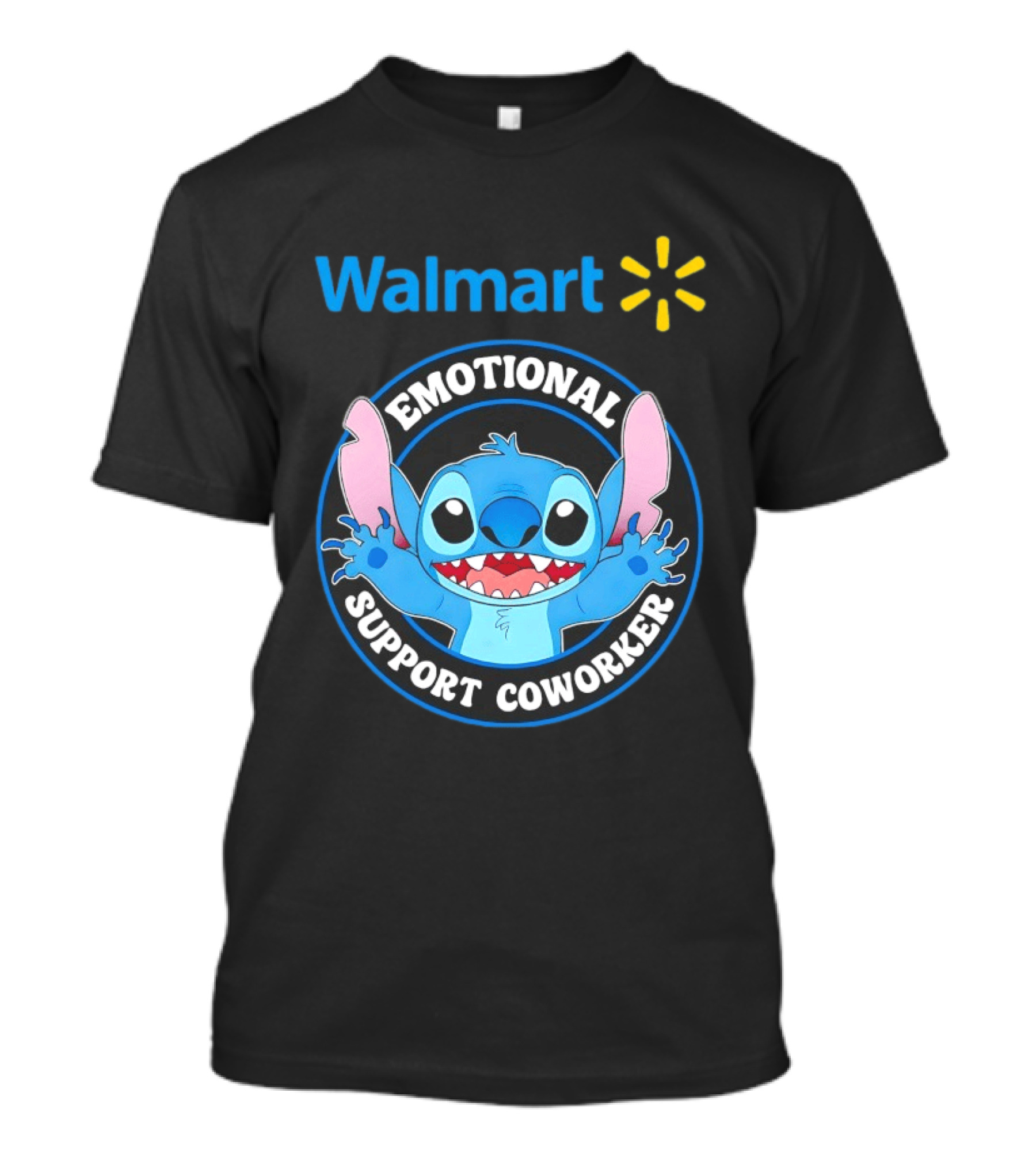 Walmart Stitch Emotional Support Coworker T-Shirt