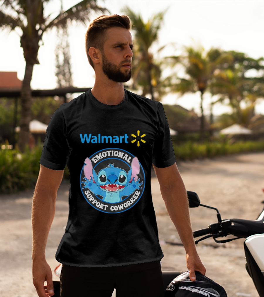 Walmart Stitch Emotional Support Coworker T-Shirt
