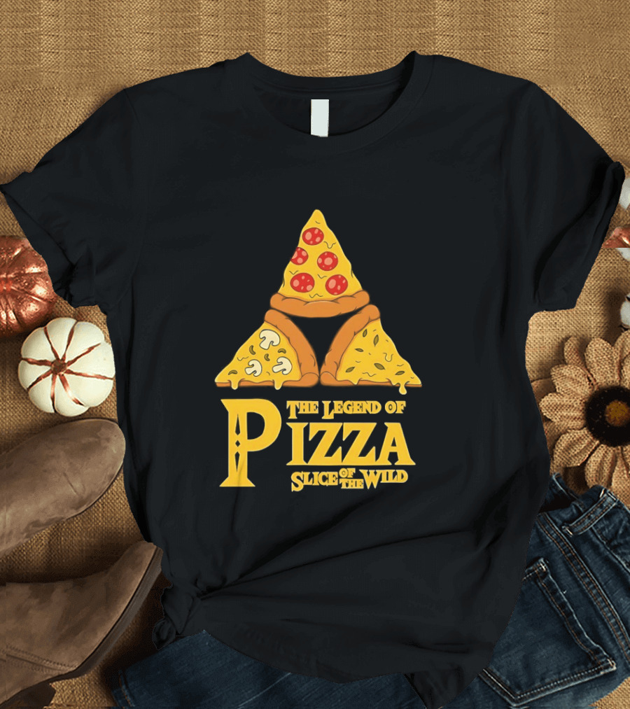 The Legend Of Pizza Slice Of The Wind Funny Gaming Parody Pizza Slices Adventure Mocking Iconic Gaming T-Shirt