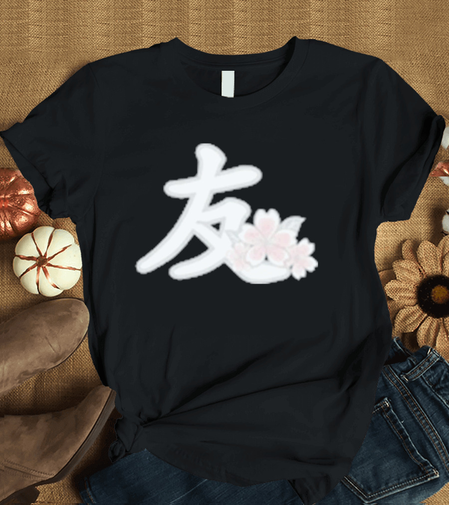 YFK Blossoms Sakura Kanji Friendship T-Shirt