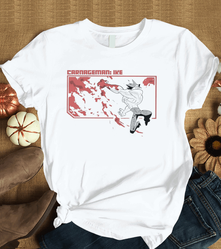 Carnageman Ike Comic Explosive Action T-Shirt