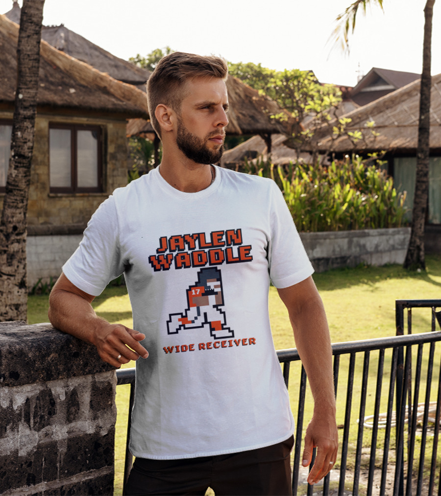 Jaylen Waddle Wide Receiver Pixel T-Shirt