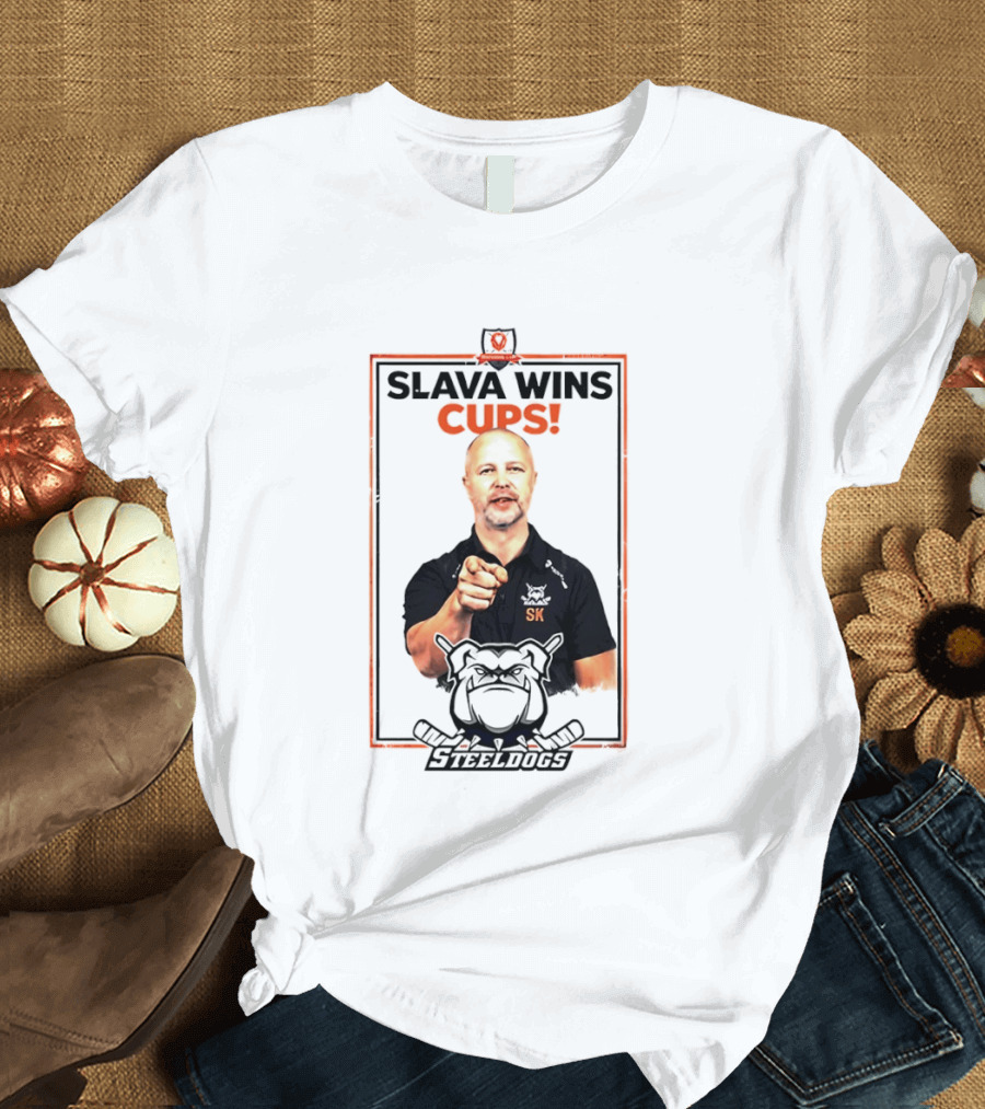 Sheffield Steeldogs Hockey Slava Wins Cups T-Shirt