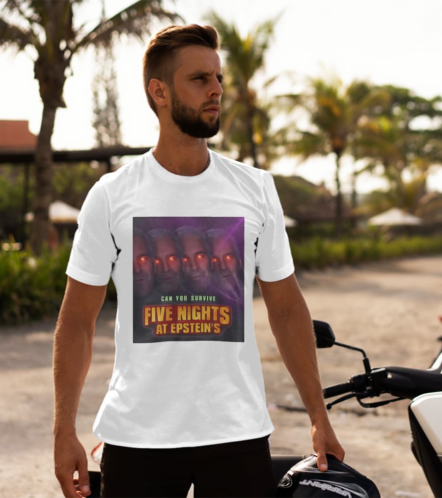 Five Nights At Epstein's Can You Survive Imagery With Glowing Eyes T-Shirt
