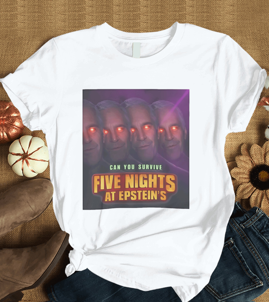 Five Nights At Epstein's Can You Survive Imagery With Glowing Eyes T-Shirt