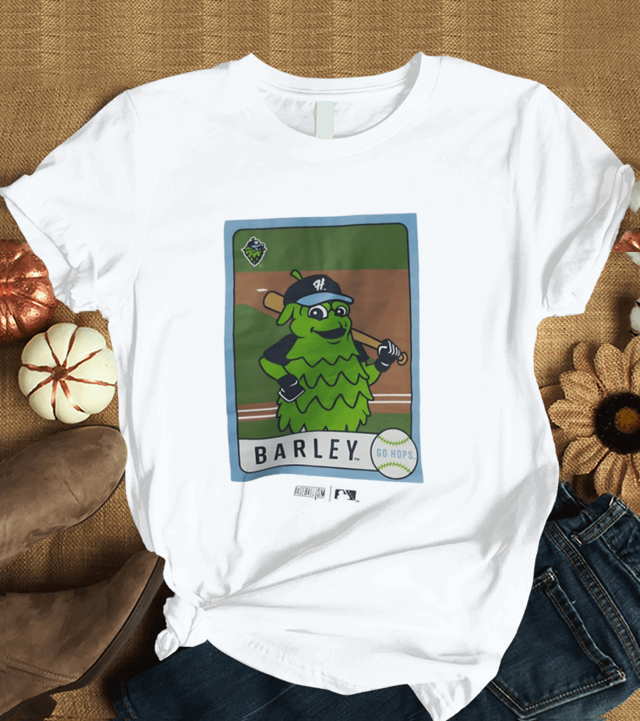 Hillsboro Hops Barley Go Hops Baseball T-Shirt